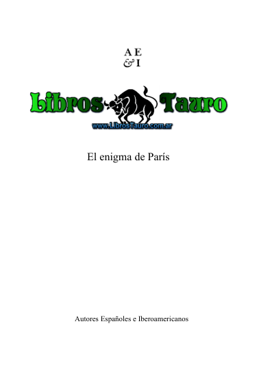 Portada de El Enigma de París